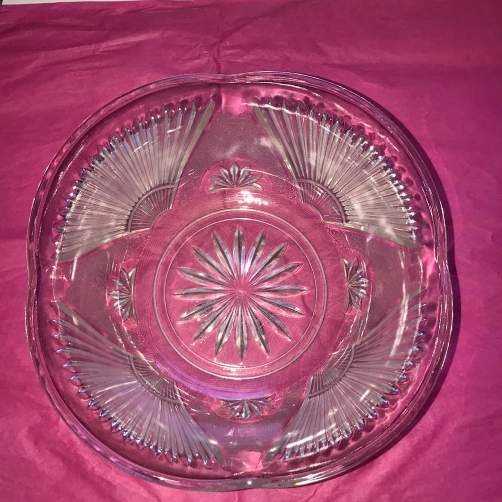 Vintage pressed glass berry bowl